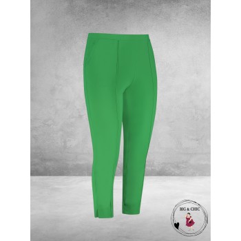 PLUS BASICS Broek 7/8 Forest Green