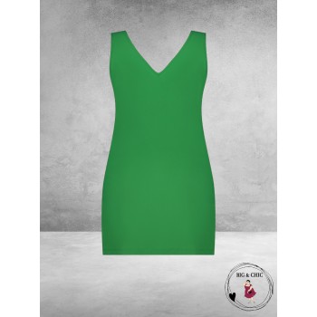Plus Basics Travel Singlet Forest Green