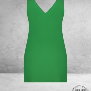 Plus Basics Travel Singlet Forest Green