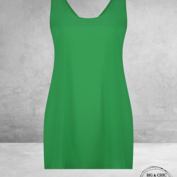 Plus Basics Travel Singlet Forest Green