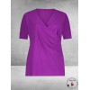 Plus Basics Wrap Top CYCLAM