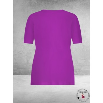 Plus Basics Wrap Top CYCLAM