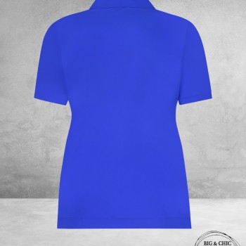 PLUS BASICS Polo Shirt Korte Mouw ROYAL BLUE