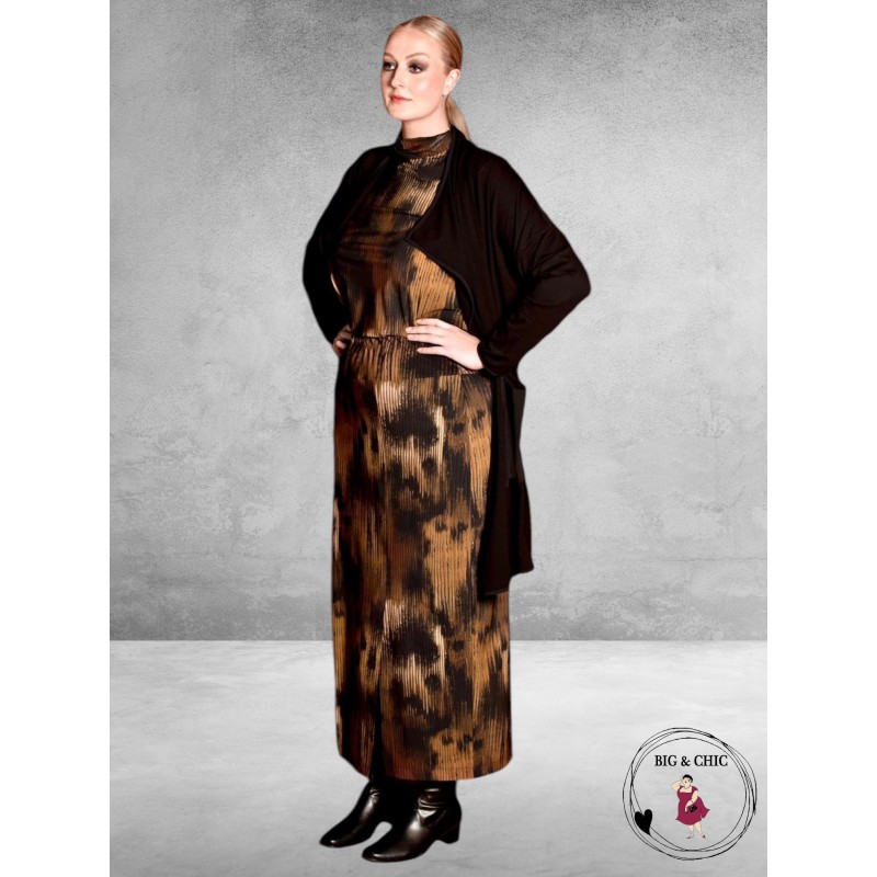 PLUS BASICS Shirt TURTLE NECK WINTER PLISSE