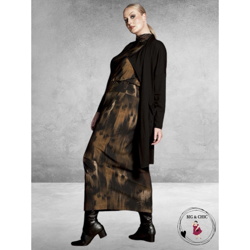 PLUS BASICS Shirt TURTLE NECK WINTER PLISSE