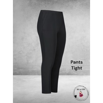 PLUS BASICS Broek Pants Tight Zwart